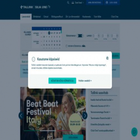 Скриншот главной страницы сайта ee.tallink.com