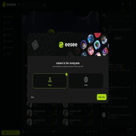 Скриншот главной страницы сайта eesee.io