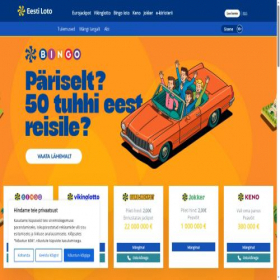 Скриншот главной страницы сайта eestiloto.ee