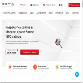 Скриншот главной страницы сайта effect.su