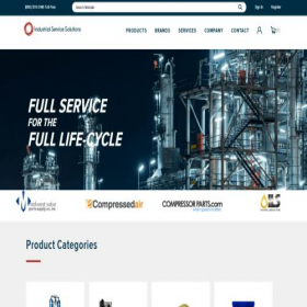Скриншот главной страницы сайта eindustrialsolutions.com