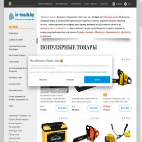 Скриншот главной страницы сайта einhell.by