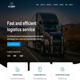 Скриншот главной страницы сайта ej-autologistics.com