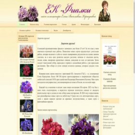 Скриншот главной страницы сайта ek-fialki.com