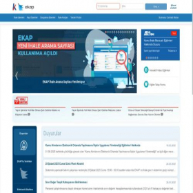 Скриншот главной страницы сайта ekap.kik.gov.tr