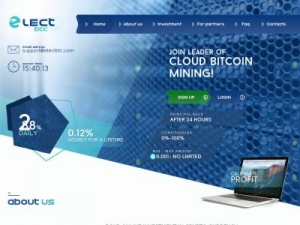 Скриншот главной страницы сайта electbtc.com