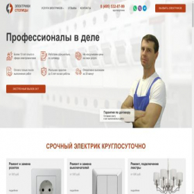 Скриншот главной страницы сайта electrici-stolicy.ru