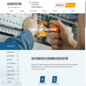Скриншот главной страницы сайта electrika.spb.ru
