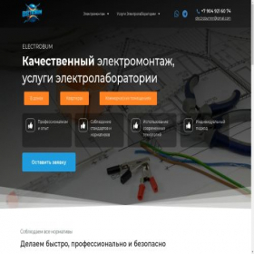 Скриншот главной страницы сайта electrobum.ru