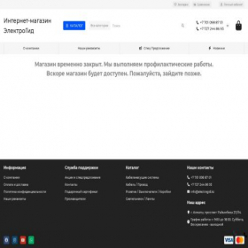 Скриншот главной страницы сайта electrogid.kz