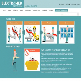 Скриншот главной страницы сайта electromedrecycling.com