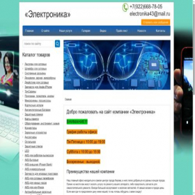 Скриншот главной страницы сайта electronika43.ru