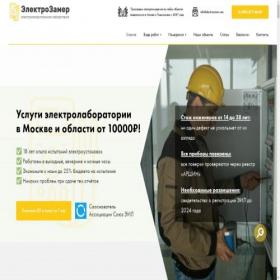 Скриншот главной страницы сайта electrozamer.com