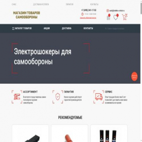 Скриншот главной страницы сайта elektro-shok.ru