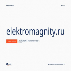 Скриншот главной страницы сайта elektromagnity.ru