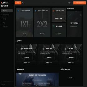 Скриншот главной страницы сайта element-esports.com