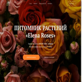 Скриншот главной страницы сайта elena-roses.ru