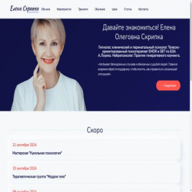 Скриншот главной страницы сайта elenaskripka.ru