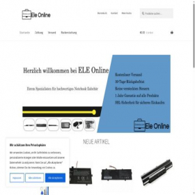 Скриншот главной страницы сайта eleteile.com