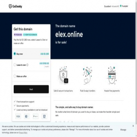 Скриншот главной страницы сайта elex.online