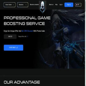 Скриншот главной страницы сайта eliteboost.net