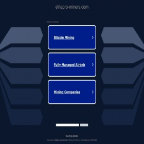 Скриншот главной страницы сайта elitepro-miners.com