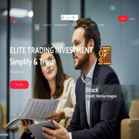 Скриншот главной страницы сайта elitetrading-investment.com