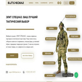 Скриншот главной страницы сайта elitspecnaz.ru