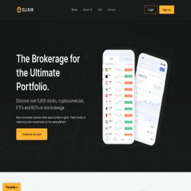 Скриншот главной страницы сайта elixir-stocks.com