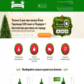 Скриншот главной страницы сайта elki-lazarevskoe.ru