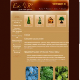 Скриншот главной страницы сайта elki-vip.ru