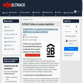 Скриншот главной страницы сайта eltrace.ru