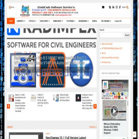 Скриншот главной страницы сайта embcads.com