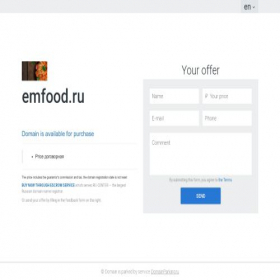 Скриншот главной страницы сайта emfood.ru