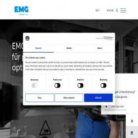 Скриншот главной страницы сайта emg.elexis.group