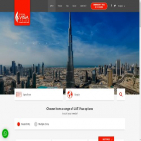 Скриншот главной страницы сайта emiratesvisa.com