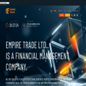 Скриншот главной страницы сайта empire-trade.ltd
