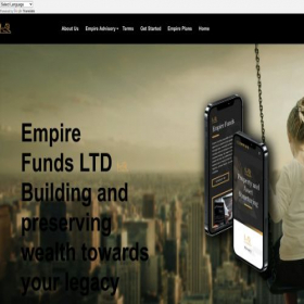Скриншот главной страницы сайта empirefundsltd.com