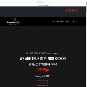 Скриншот главной страницы сайта emporiumcapitalltd.com