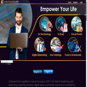 Скриншот главной страницы сайта empowerlife.club