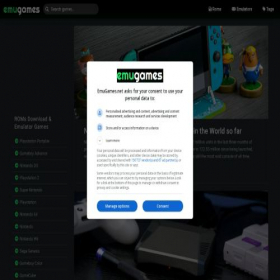 Скриншот главной страницы сайта emugames.net