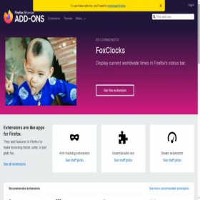 Скриншот главной страницы сайта en-us.add-ons.mozilla.com