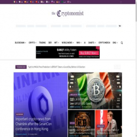 Скриншот главной страницы сайта en.cryptonomist.ch