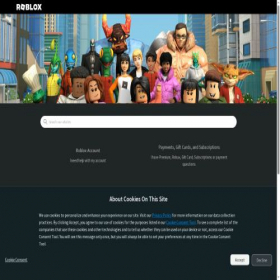 Скриншот главной страницы сайта en.help.roblox.com