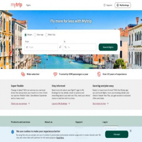 Скриншот главной страницы сайта en.mytrip.com