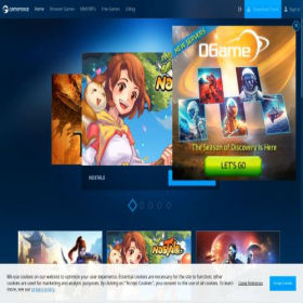 Скриншот главной страницы сайта en.tera.gameforge.com