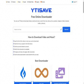 Скриншот главной страницы сайта en.yt1save.com