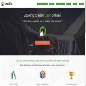 Скриншот главной страницы сайта enclix.me