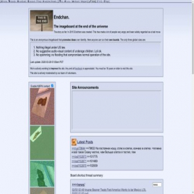 Скриншот главной страницы сайта endchan.gg
