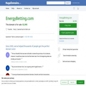 Скриншот главной страницы сайта energybetting.com